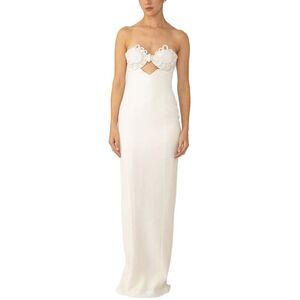 Sau Lee Womens  Evelyn Strapless Dress, White